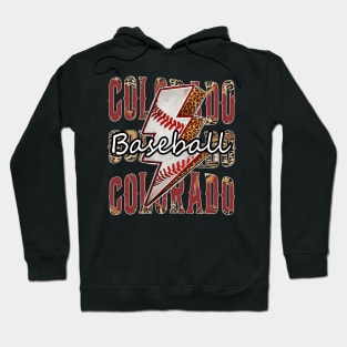 Graphic Baseball Colorado Proud Name Team Vintage Hoodie